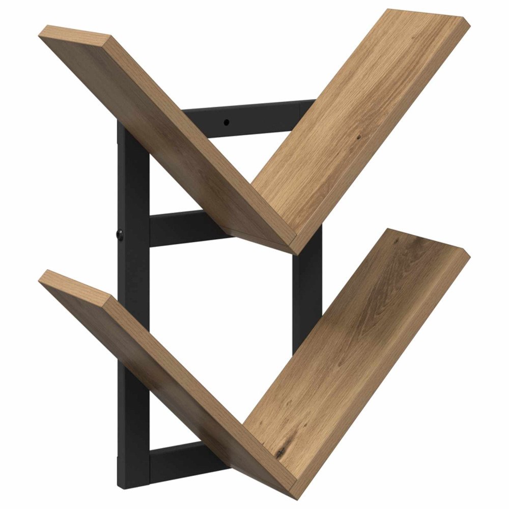 vidaXL Väggflytande Hylla Artisan-ek 43 x 15 x 47 cm Konstruerat trä