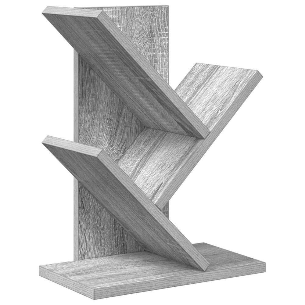 vidaXL Trä Bokhylla 3-Tier 30 x 18 x 40 cm Konstruerat trä Grå Sonoma