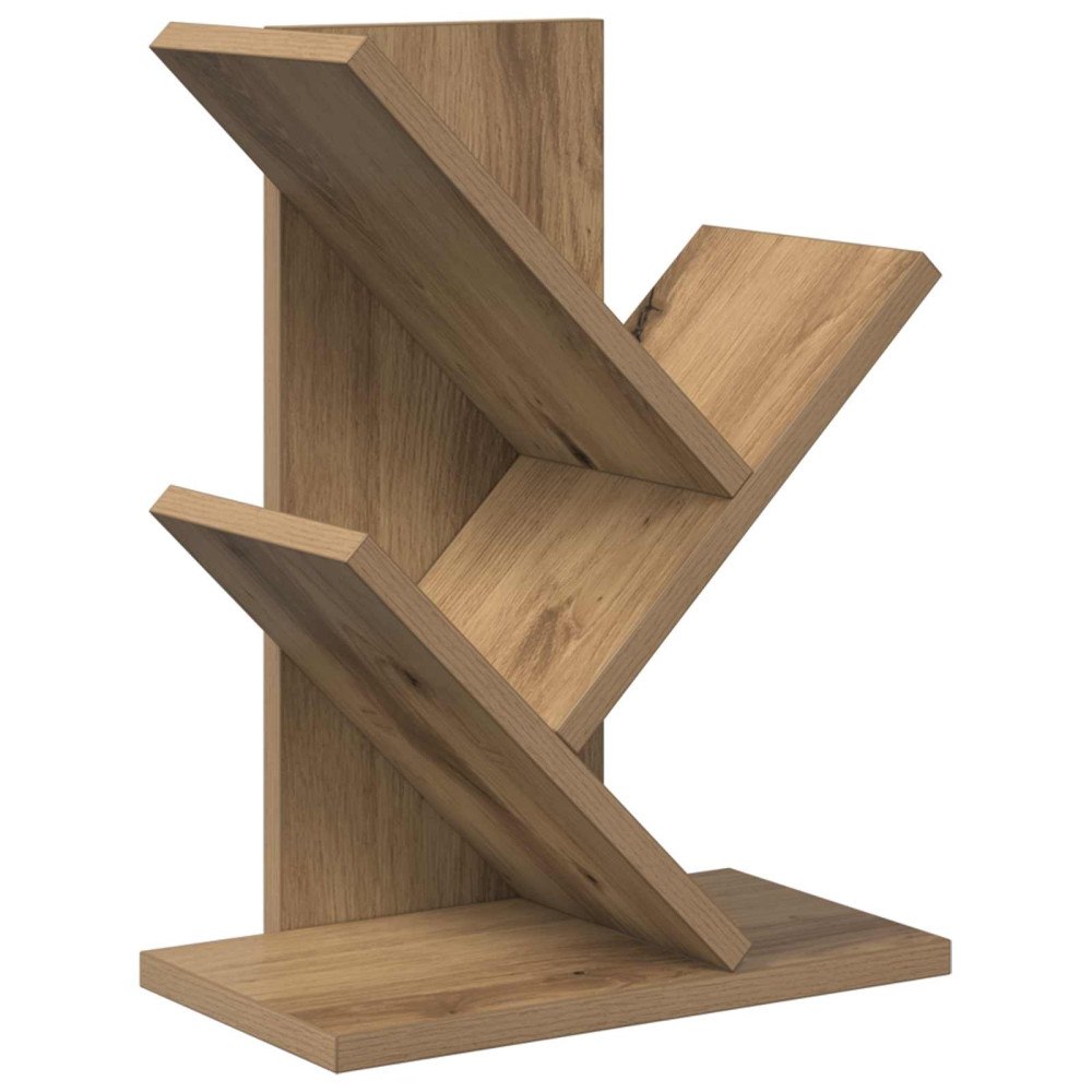 vidaXL Trä Bokhylla 3-Tier 30 x 18 x 40 cm Konstruerat trä Artisan-ek