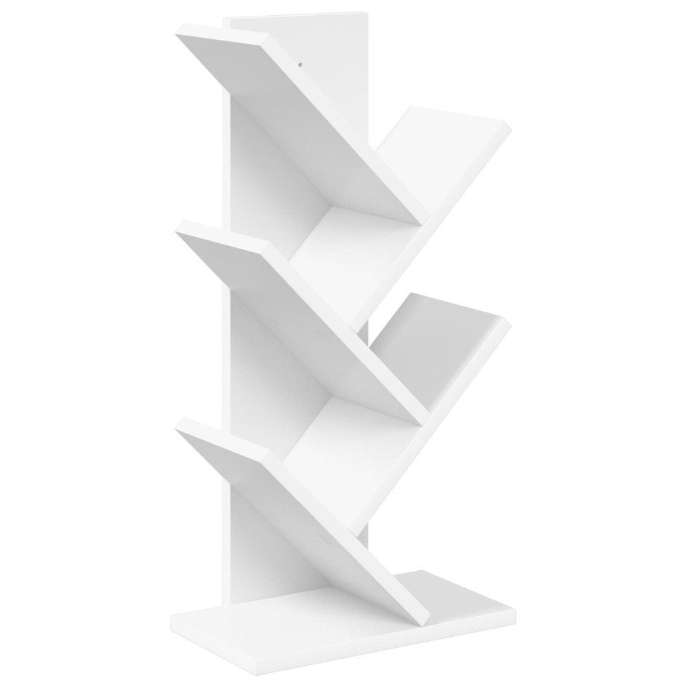 vidaXL Trä Bokhylla 4-Plan 30 x 18 x 60 cm Konstruerat trä Vit