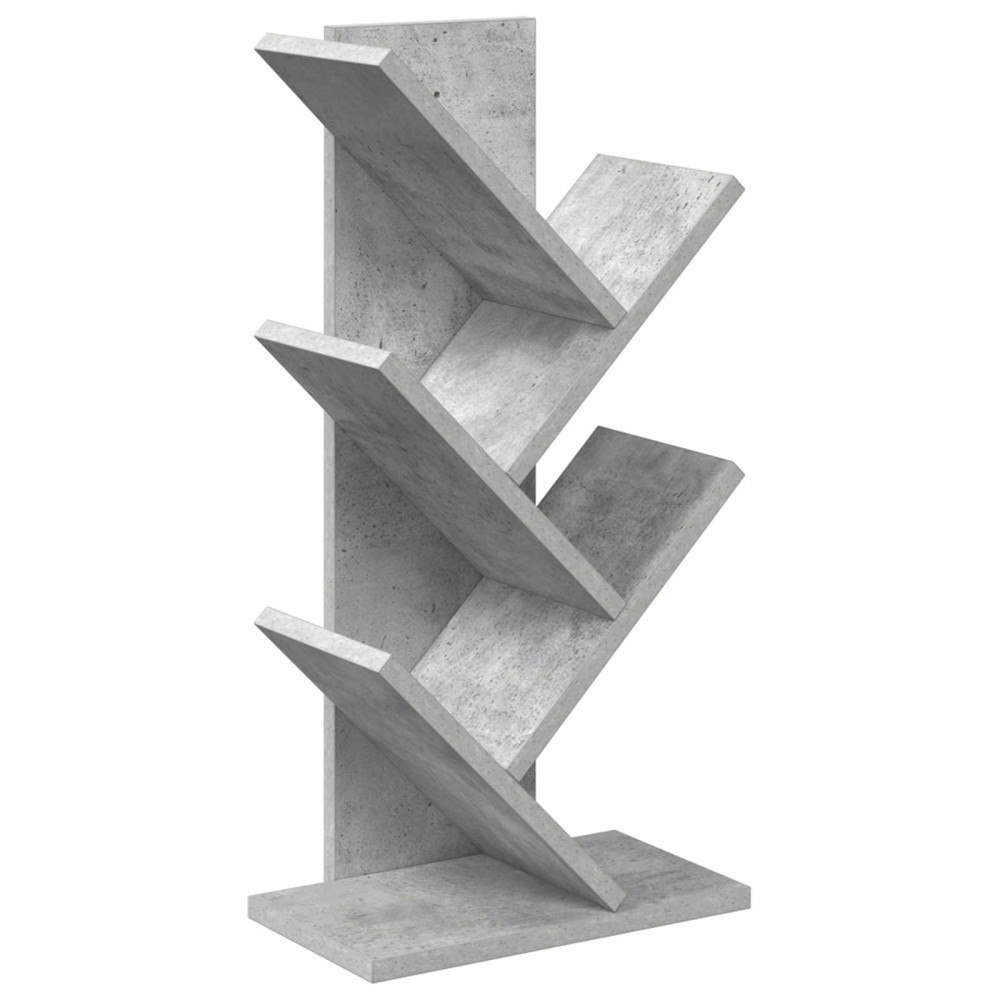 vidaXL Trä Bokhylla 4-Tier 30 x 18 x 60 cm Konstruerat trä Betonggrå