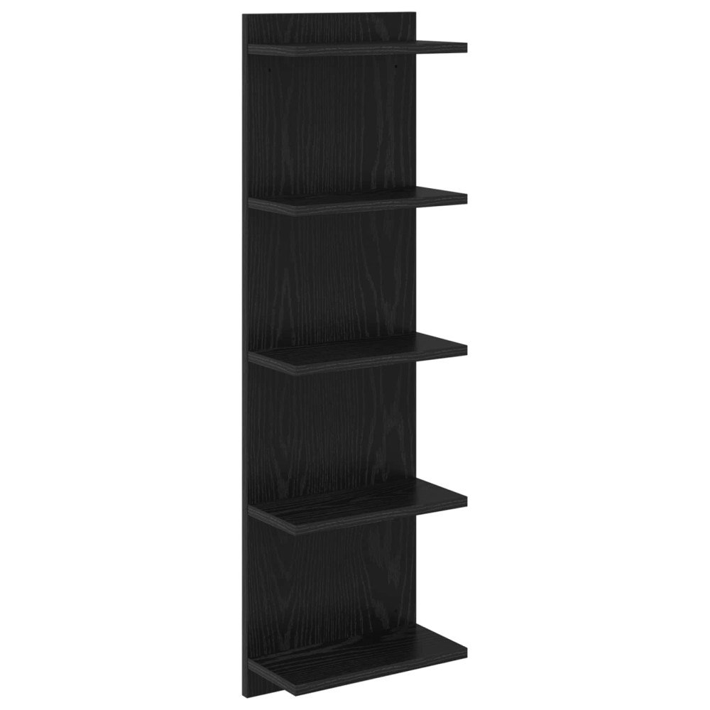 vidaXL Vägg hylla Svart ek 30 x 15 x 100 cm Konstruerat trä