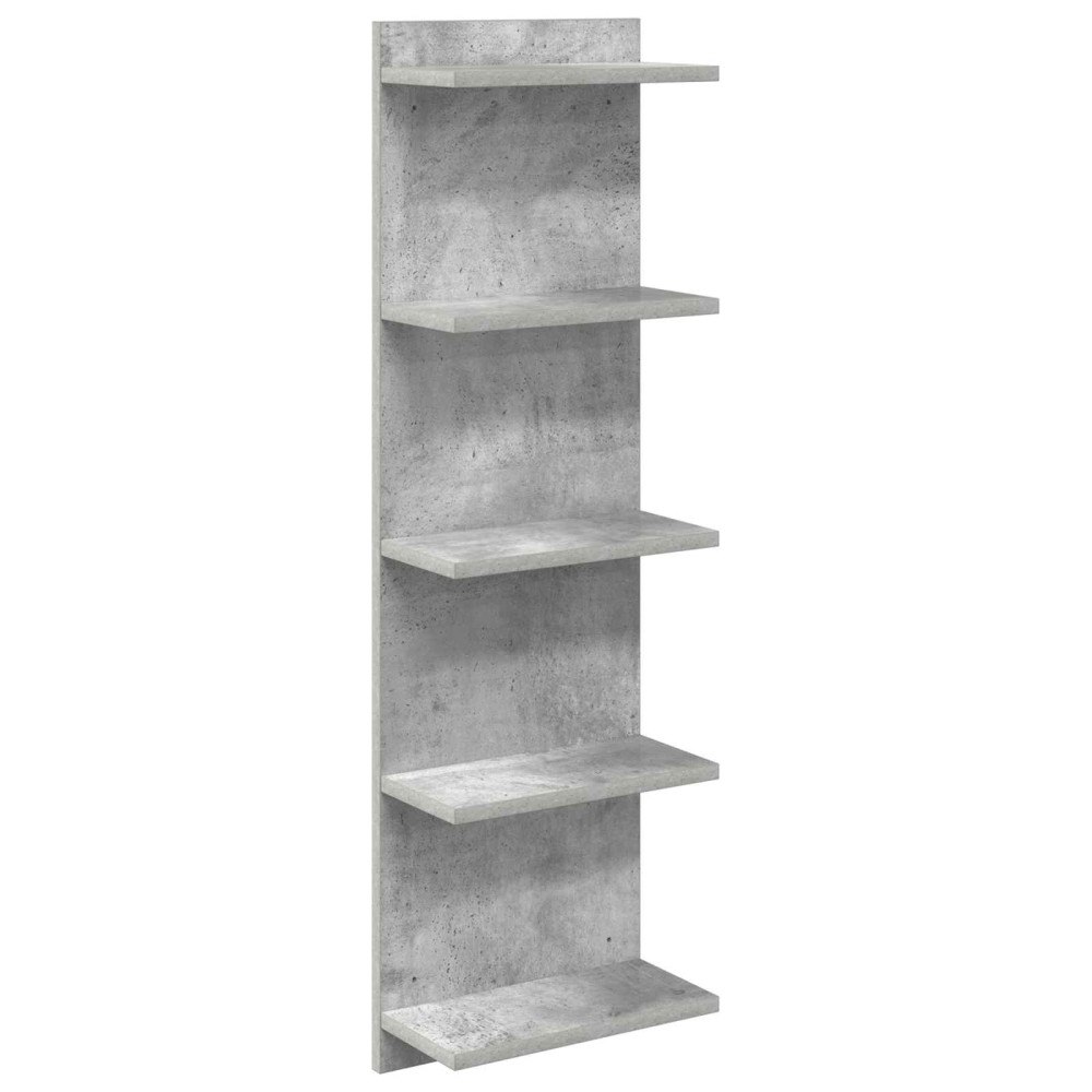 vidaXL Vägg hylla Betonggrå 30 x 15 x 100 cm Konstruerat trä