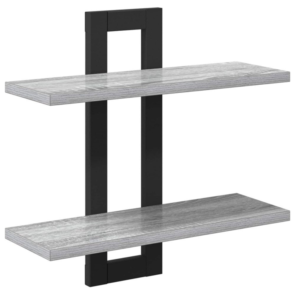 vidaXL Flytande hyllor Grå Sonoma 40 x 15 x 40 cm Konstruerat trä