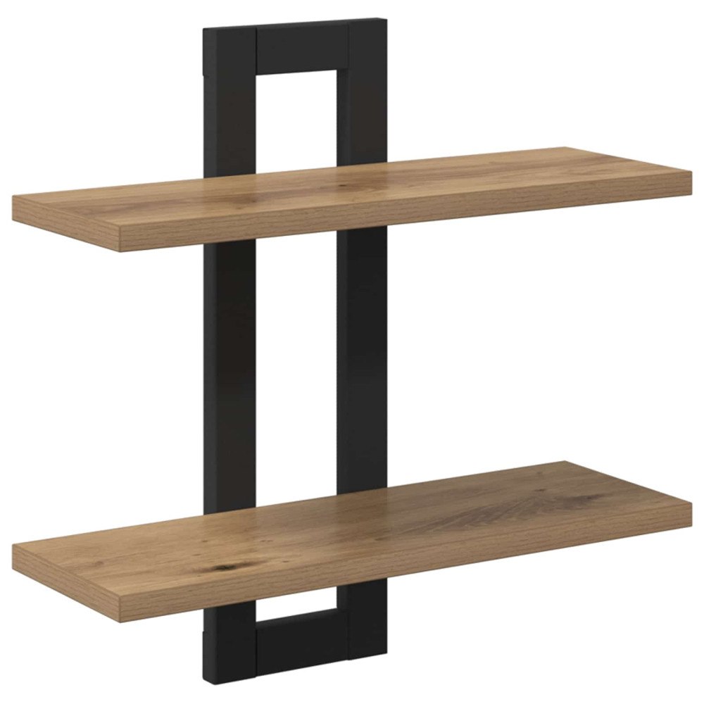 vidaXL Flytande hyllor Artisan-ek 40 x 15 x 40 cm Konstruerat trä