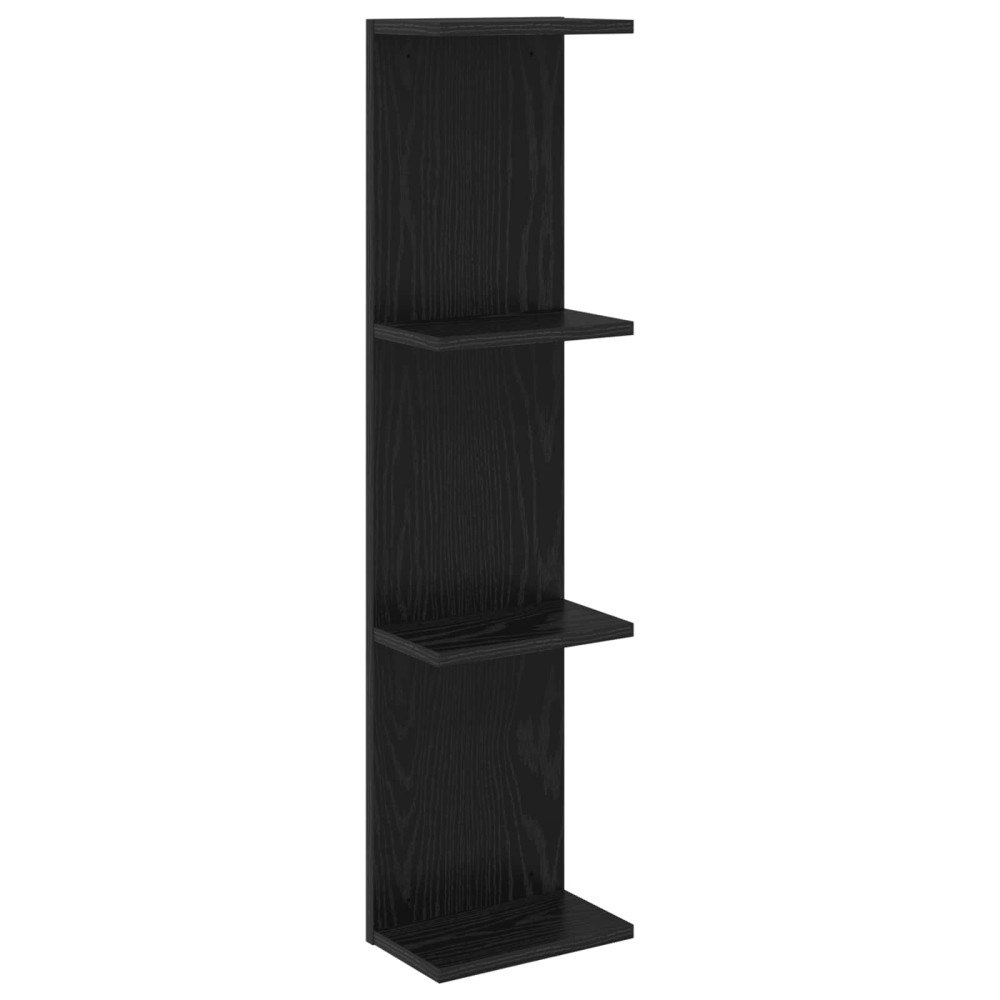 vidaXL Vägg hylla Svart ek 22 x 15 x 100 cm Konstruerat trä
