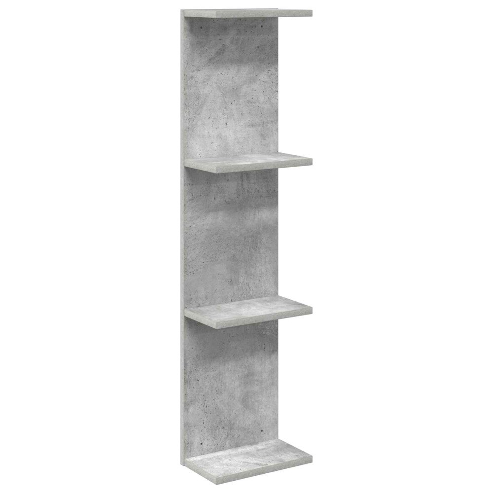 vidaXL Vägg hylla Betonggrå 22 x 15 x 100 cm Konstruerat trä