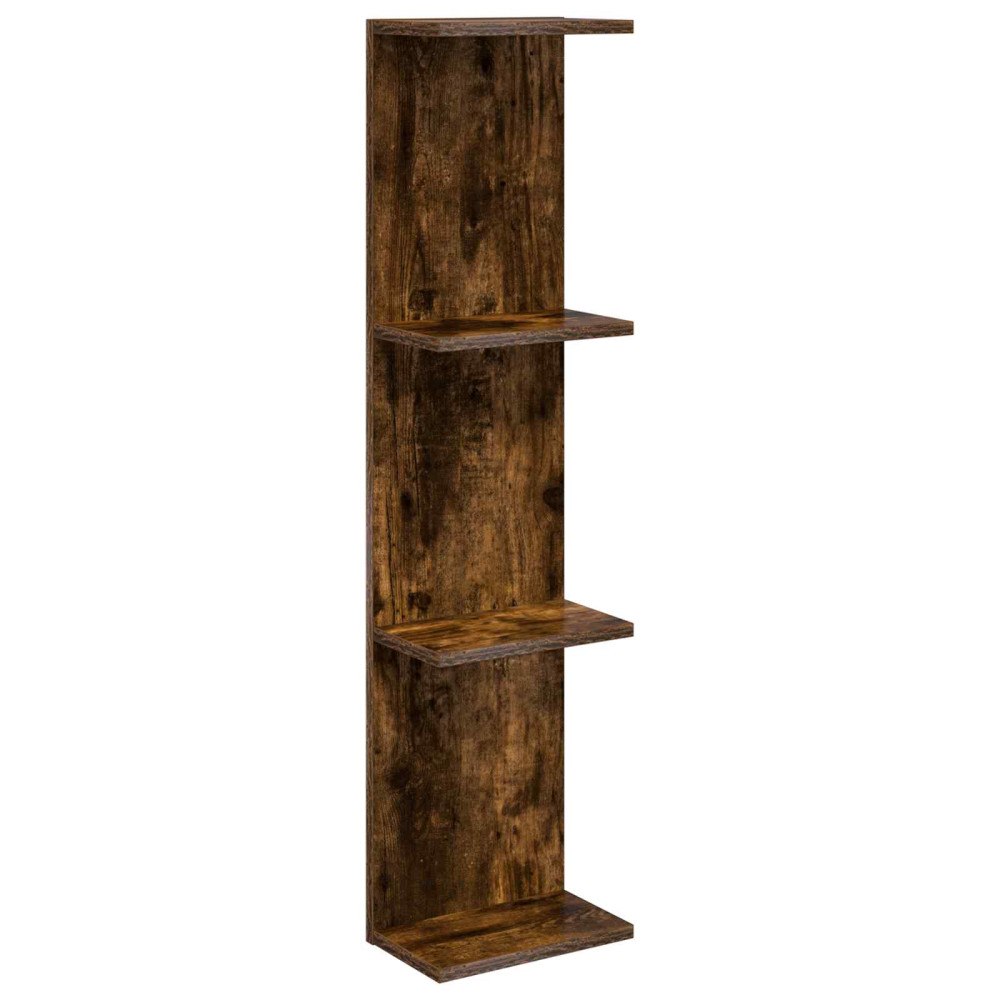 vidaXL Vägg hylla Rökt ek 22 x 15 x 100 cm Konstruerat trä