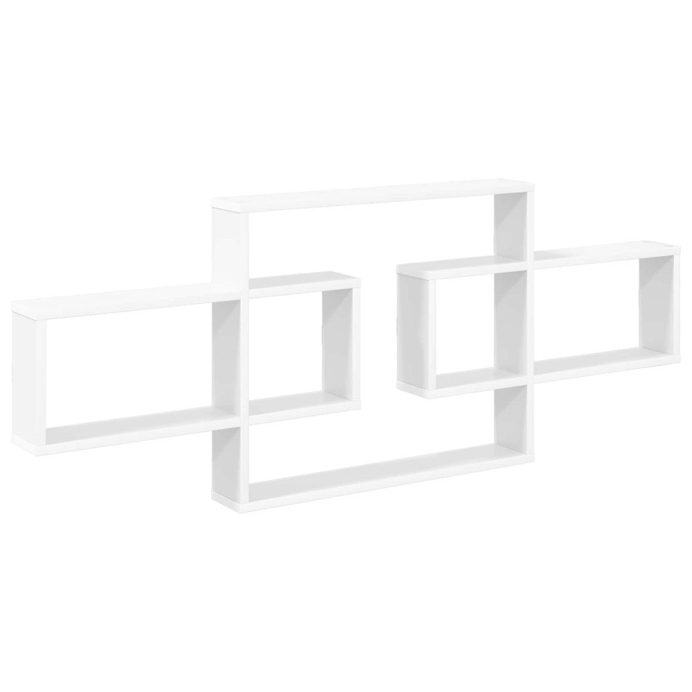 vidaXL Vägg hylla Vit 130 x 10 x 50 cm Konstruerat trä