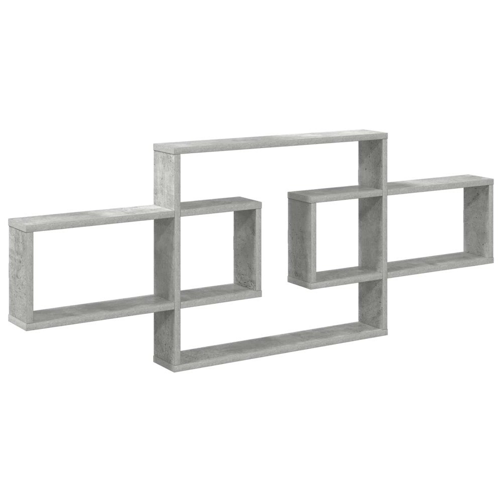 vidaXL Vägg hylla Betonggrå 130 x 10 x 50 cm Konstruerat trä