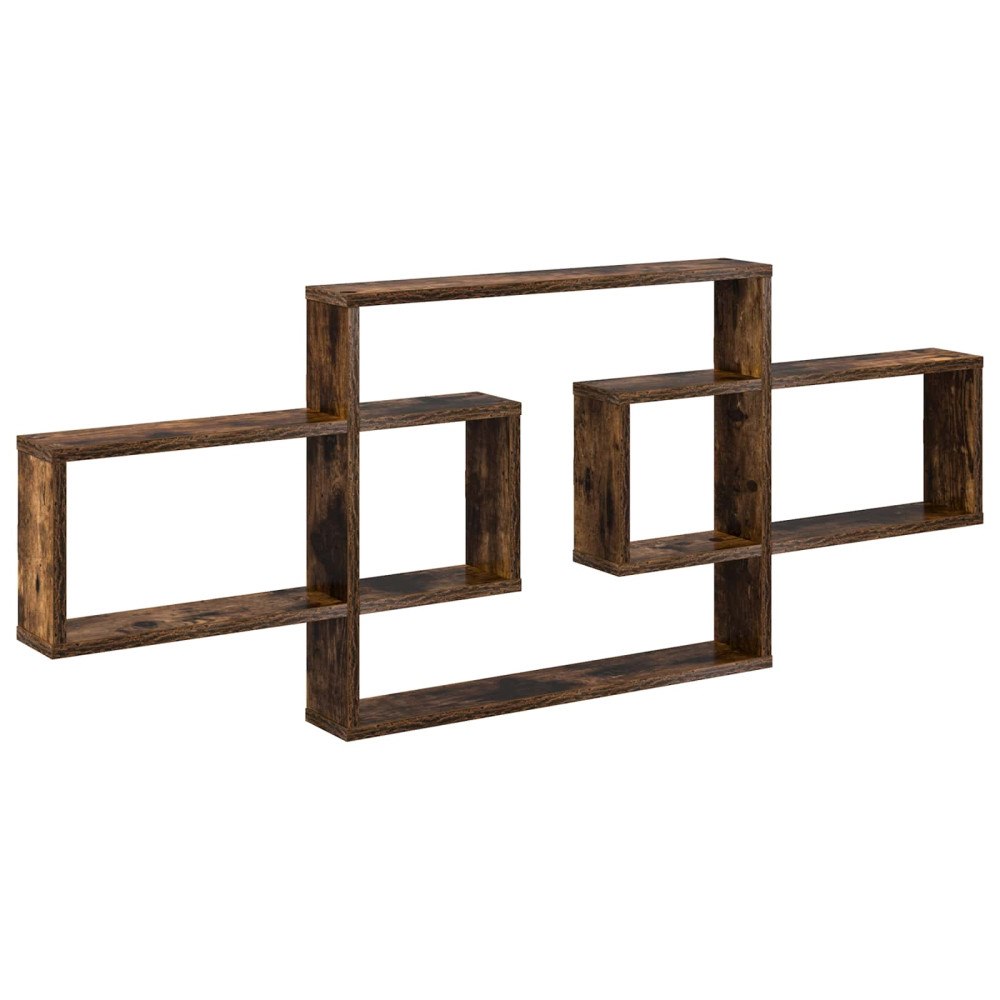 vidaXL Vägg hylla Rökt ek 130 x 10 x 50 cm Konstruerat trä