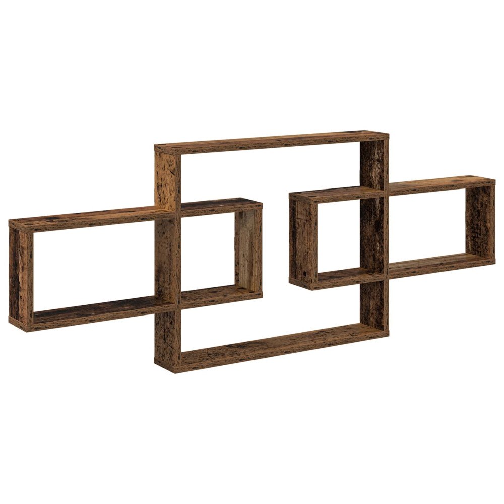vidaXL Vägg hylla Gammalt trä 130 x 10 x 50 cm Konstruerat trä