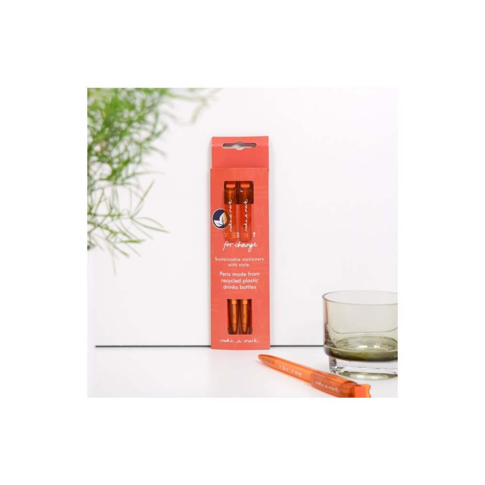 VENT FOR CHANGE Make a Mark Recycled Pens - Orange