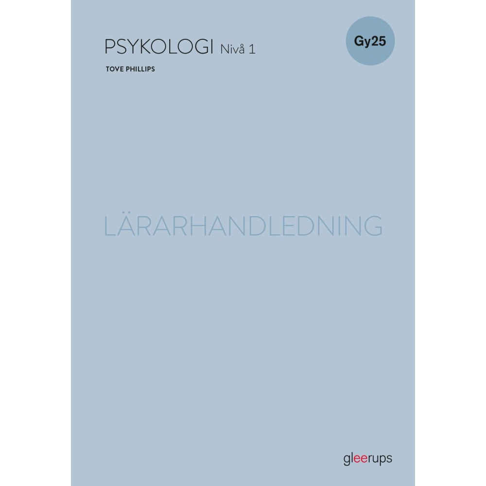 Tove Phillips Psykologi 1, lärarhandledning, Gy25 (bok, spiral)