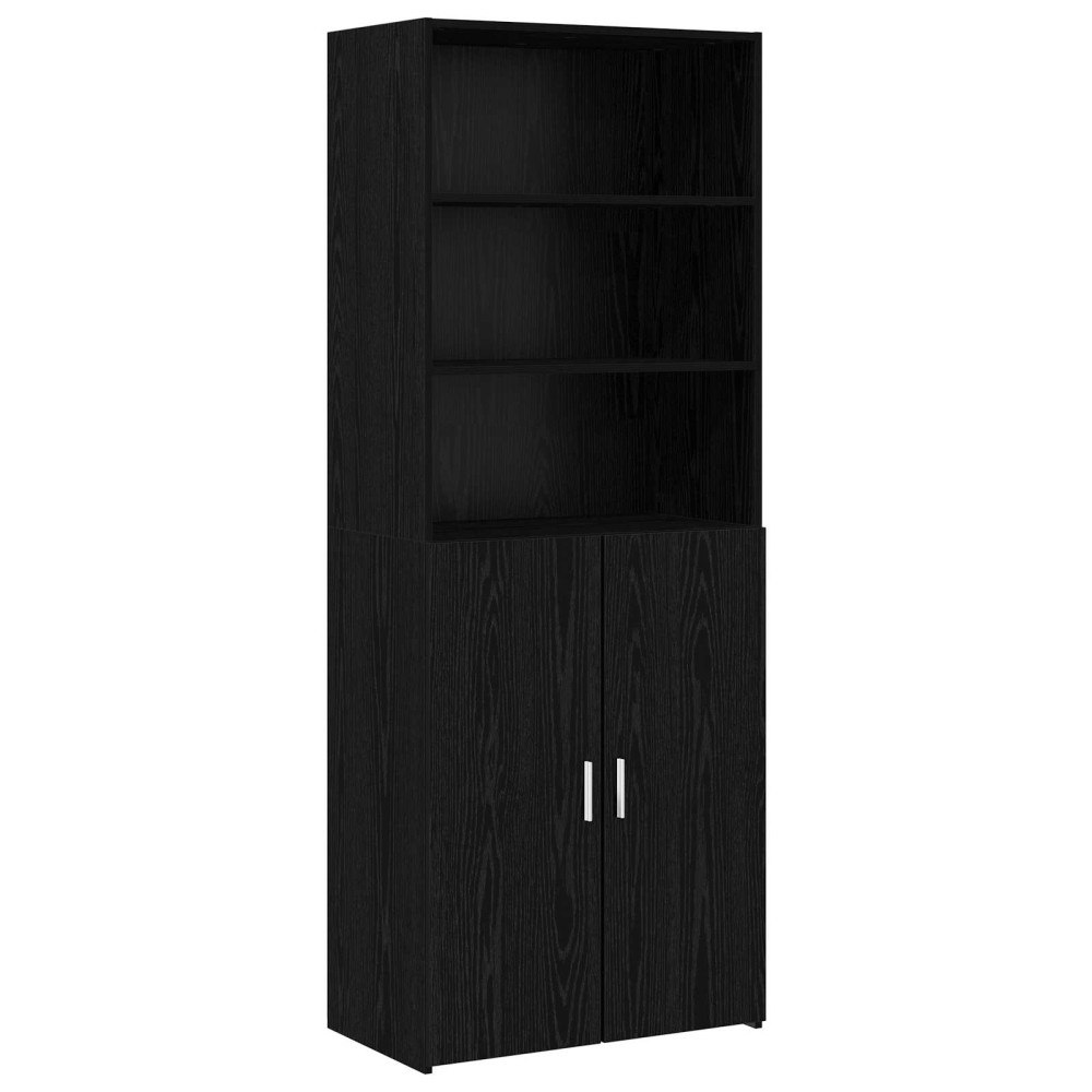 vidaXL Skåp Svart ek 70 x 42,5 x 185 cm Konstruerat trä