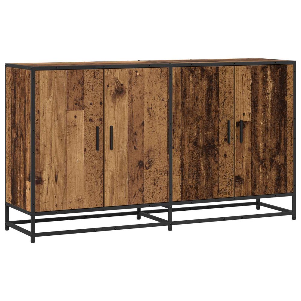vidaXL Sideboard Gammalt trä 134 x 35 x 76 cm Konstruerat trä