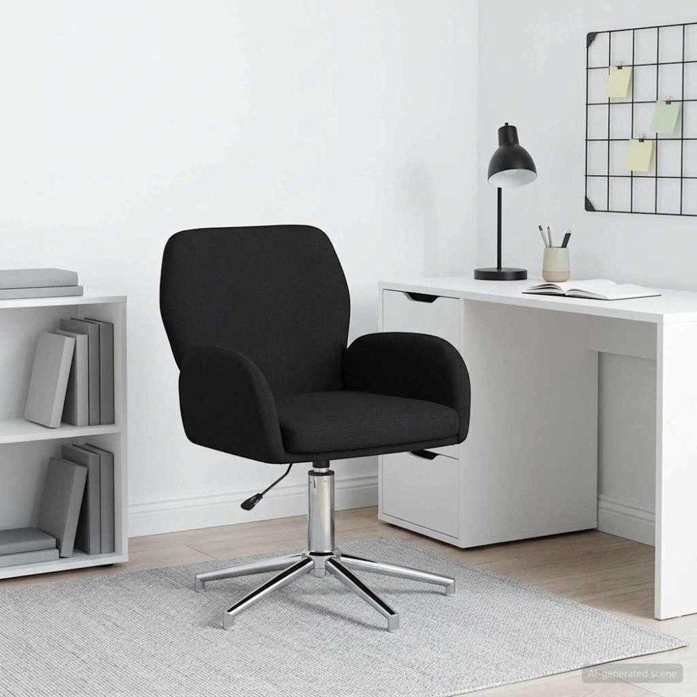 vidaXL Svanstol 54 x 58 x 90 cm Svart Tyg