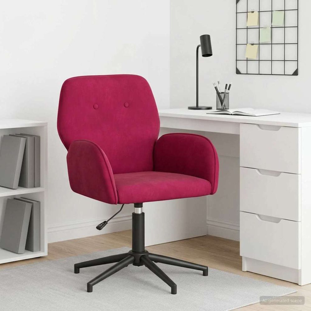 vidaXL Svanstol 54 x 55 x 90 cm Vinröd Sammet