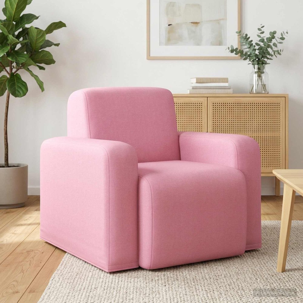 vidaXL Fåtölj Rosa Tyg