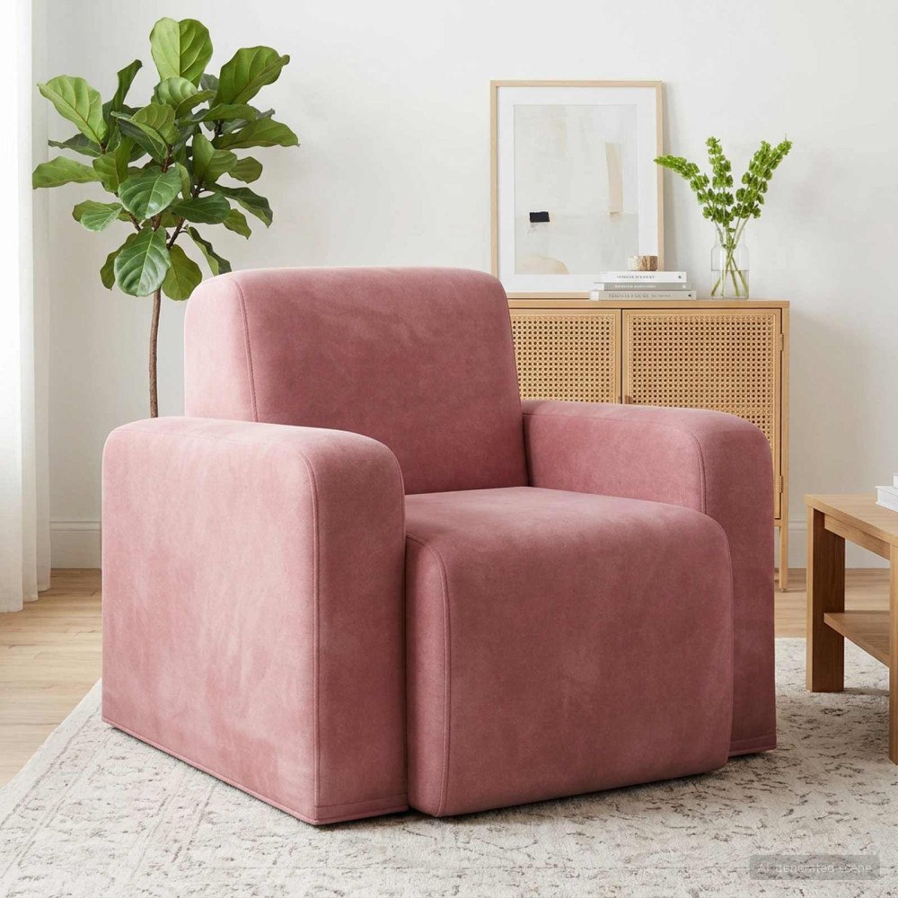 vidaXL Fåtölj Rosa Sammet