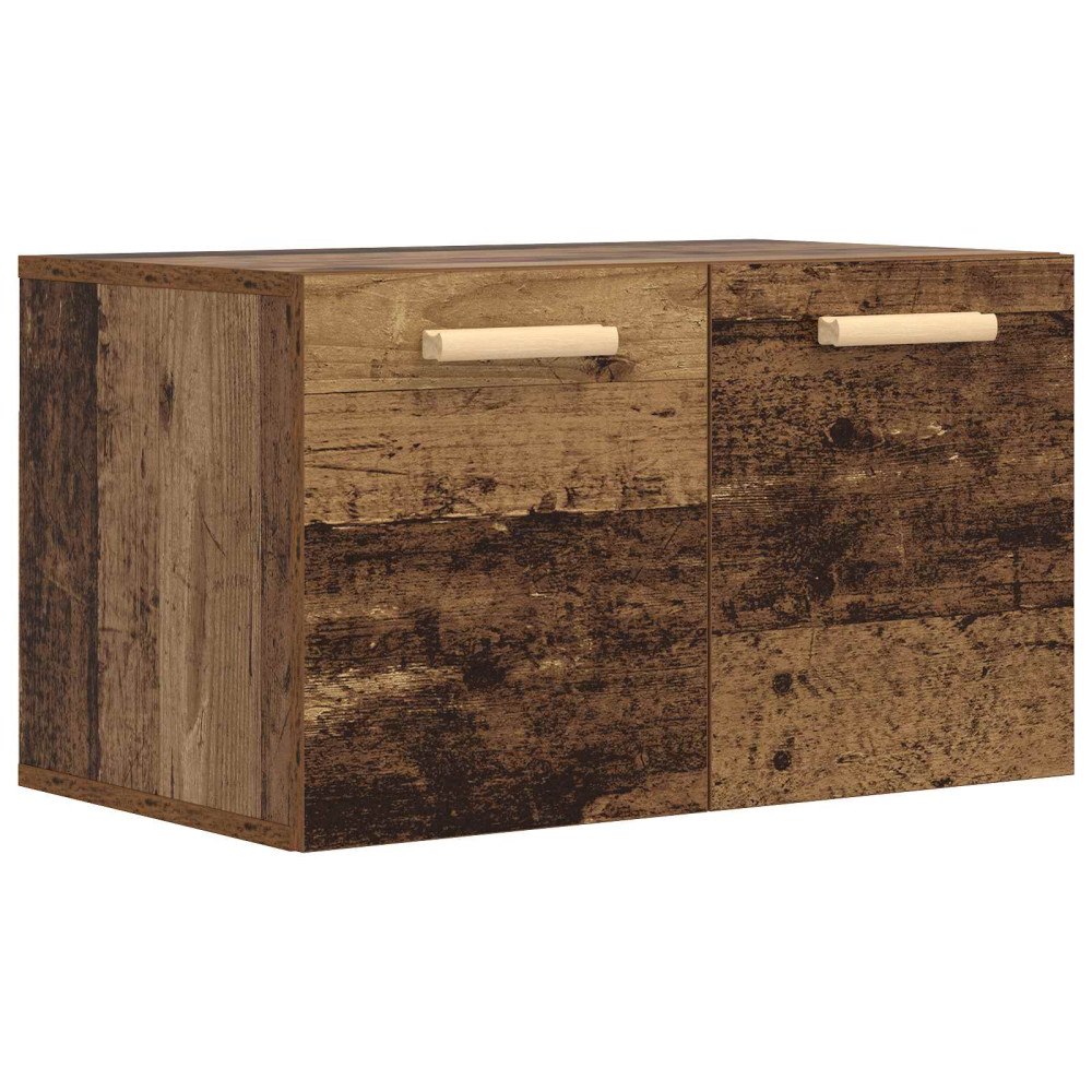 vidaXL Väggskåp Gammalt trä 60 x 36,5 x 35 cm Konstruerat trä