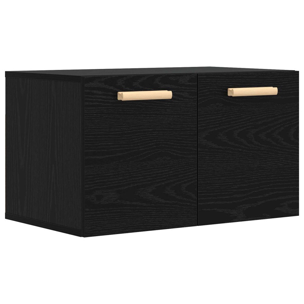vidaXL Väggskåp Svart ek 60 x 36,5 x 35 cm Konstruerat trä