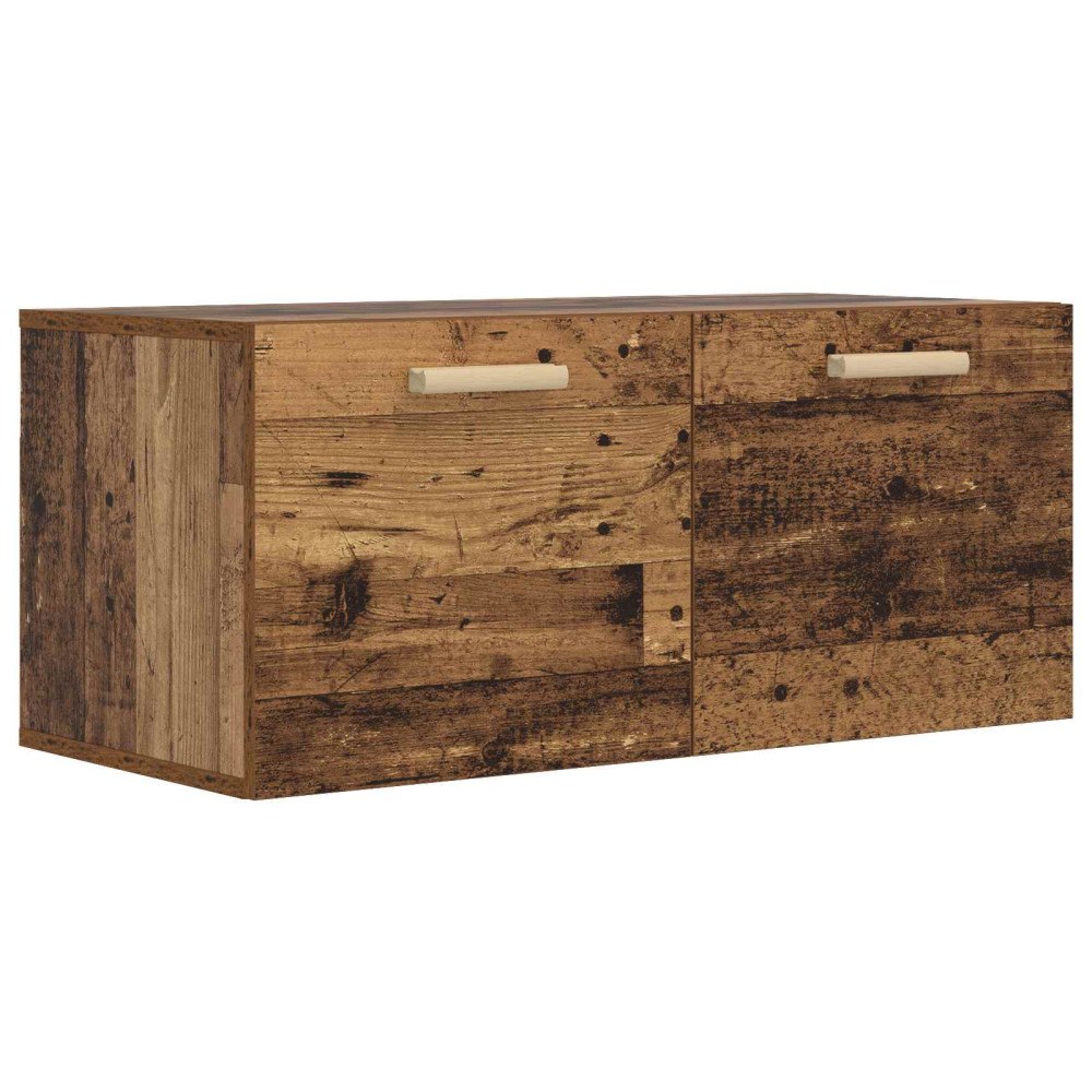 vidaXL Väggskåp Väggmonterat Gammalt trä 80 x 36,5 x 35 cm