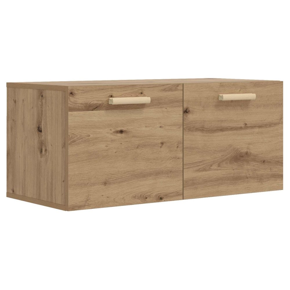 vidaXL Väggskåp Väggmonterat Artisan-ek 80 x 36,5 x 35 cm