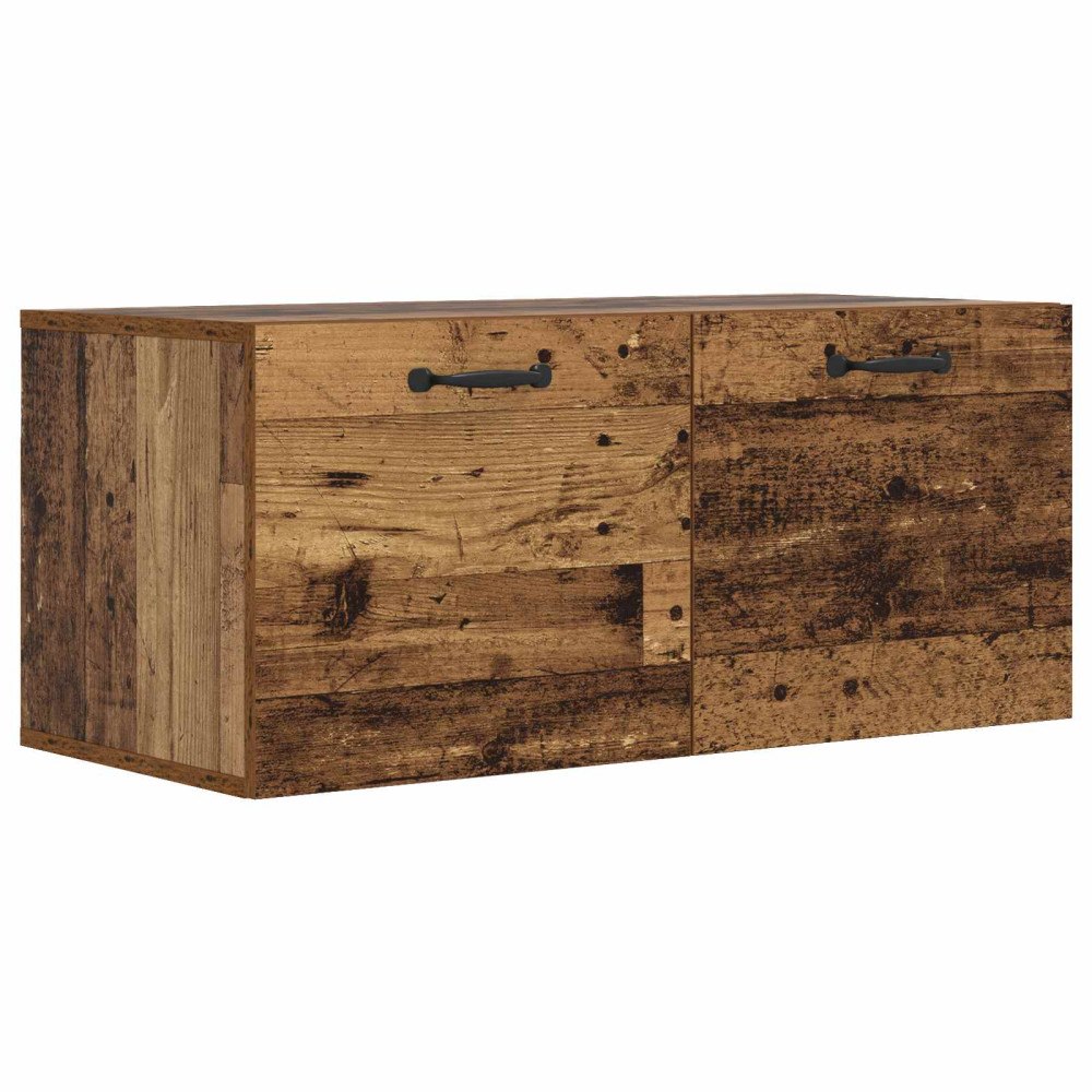vidaXL Väggskåp Väggmonterat Gammalt trä 80 x 36,5 x 35 cm