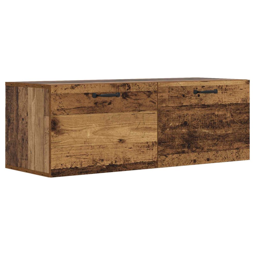 vidaXL Väggskåp Gammalt trä 100 x 36,5 x 35 cm Konstruerat trä