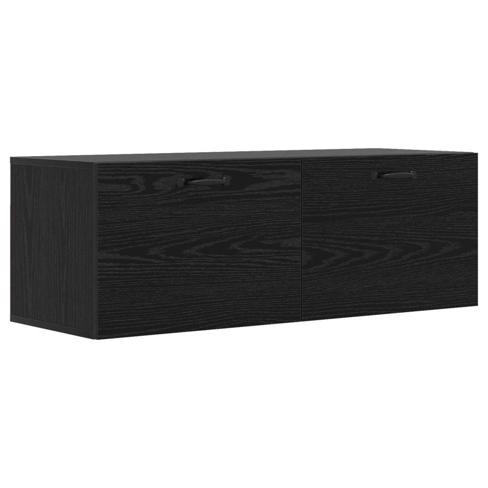 vidaXL Väggskåp Svart ek 100 x 36,5 x 35 cm Konstruerat trä