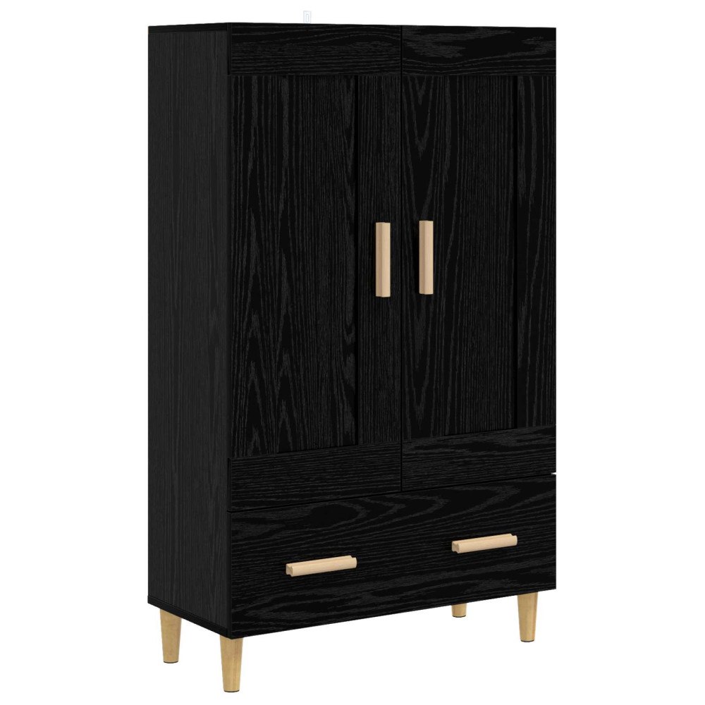 vidaXL Skåp Svart ek 70 x 31 x 115 cm Konstruerat trä