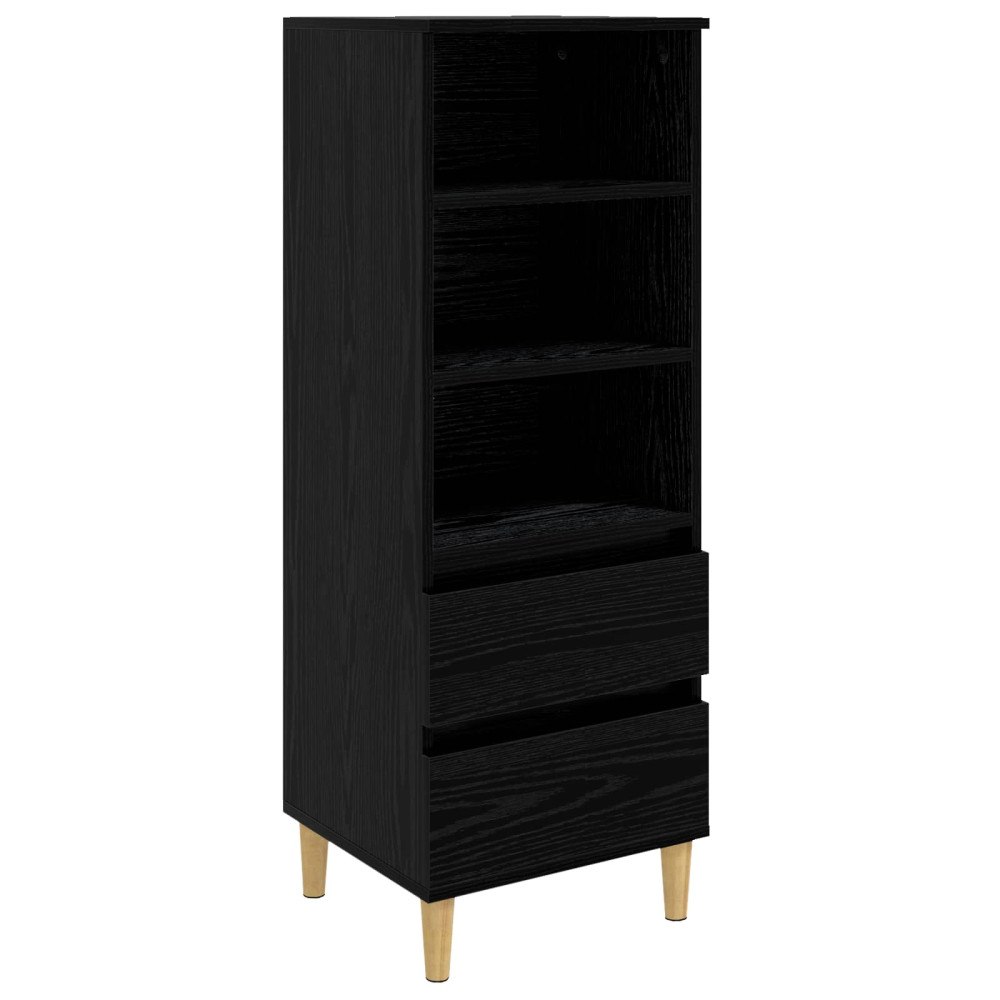vidaXL Skåp Svart ek 40 x 36 x 110 cm Konstruerat trä