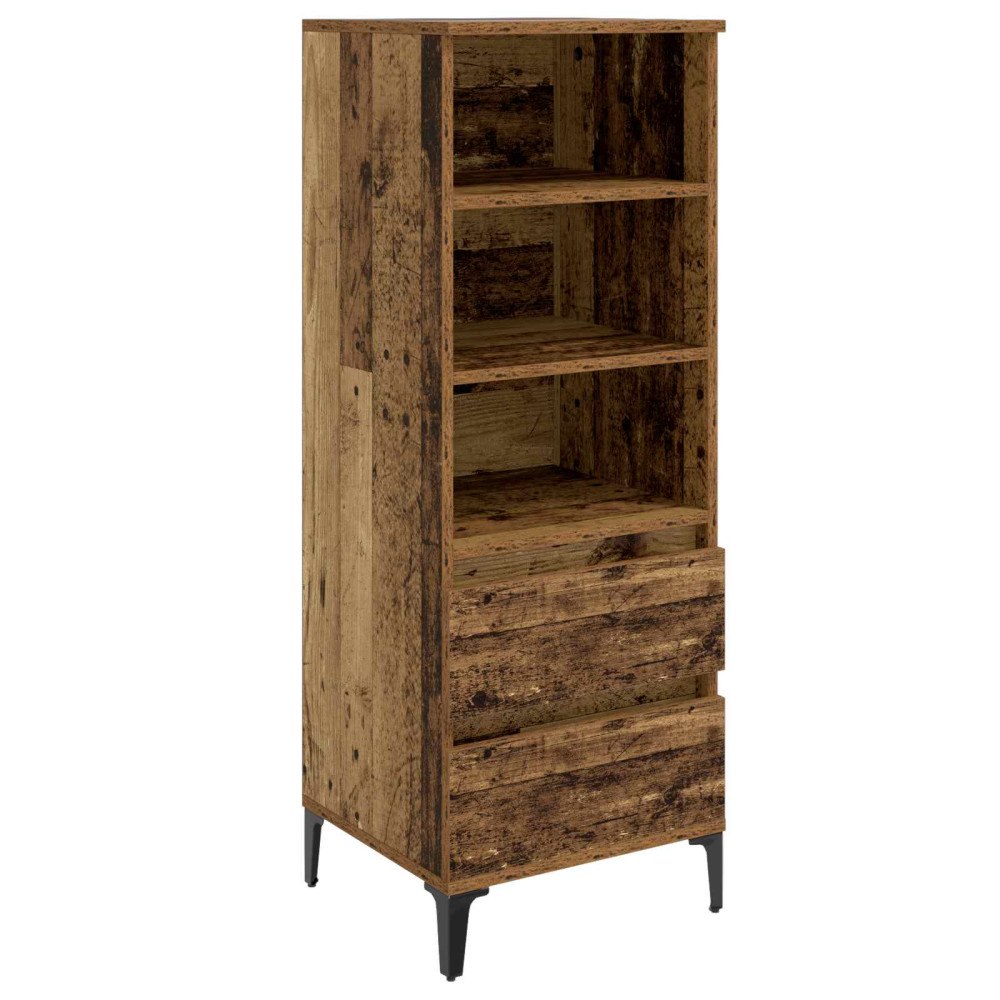 vidaXL Skåp Gammalt trä 40 x 36 x 110 cm Konstruerat trä