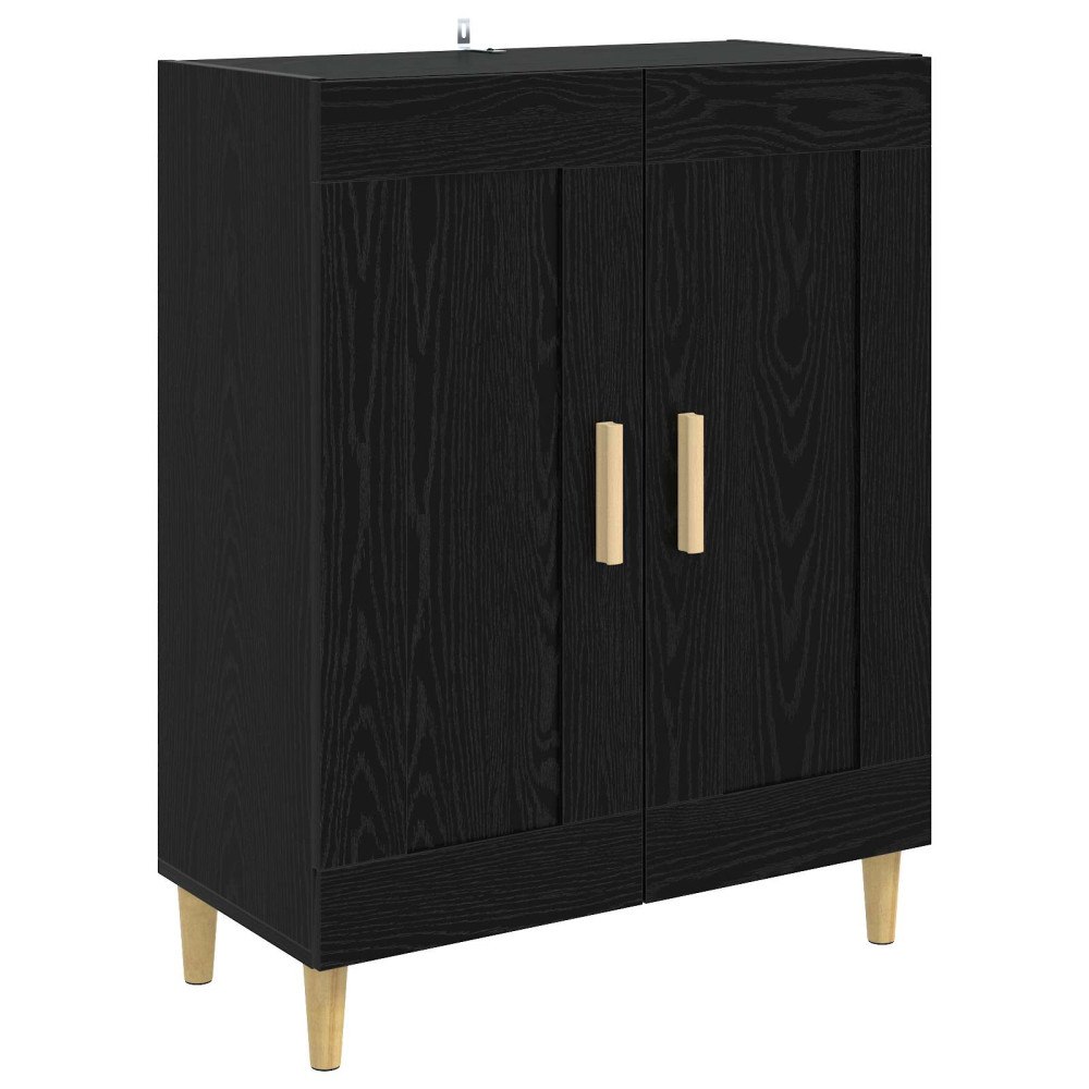 vidaXL Sideboard Svart ek 69,5 x 34 x 90 cm Konstruerat trä