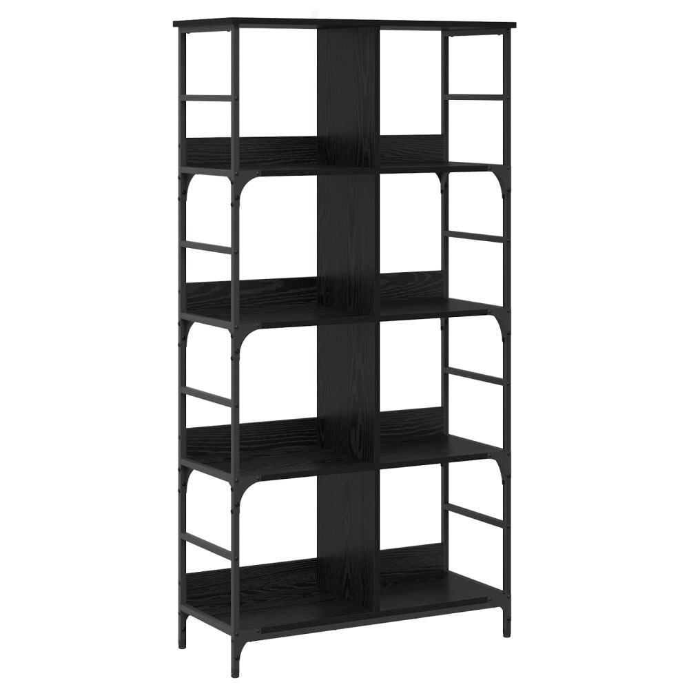 vidaXL Hyllsystem Svart ek 78,5 x 33 x 153 cm metall PB