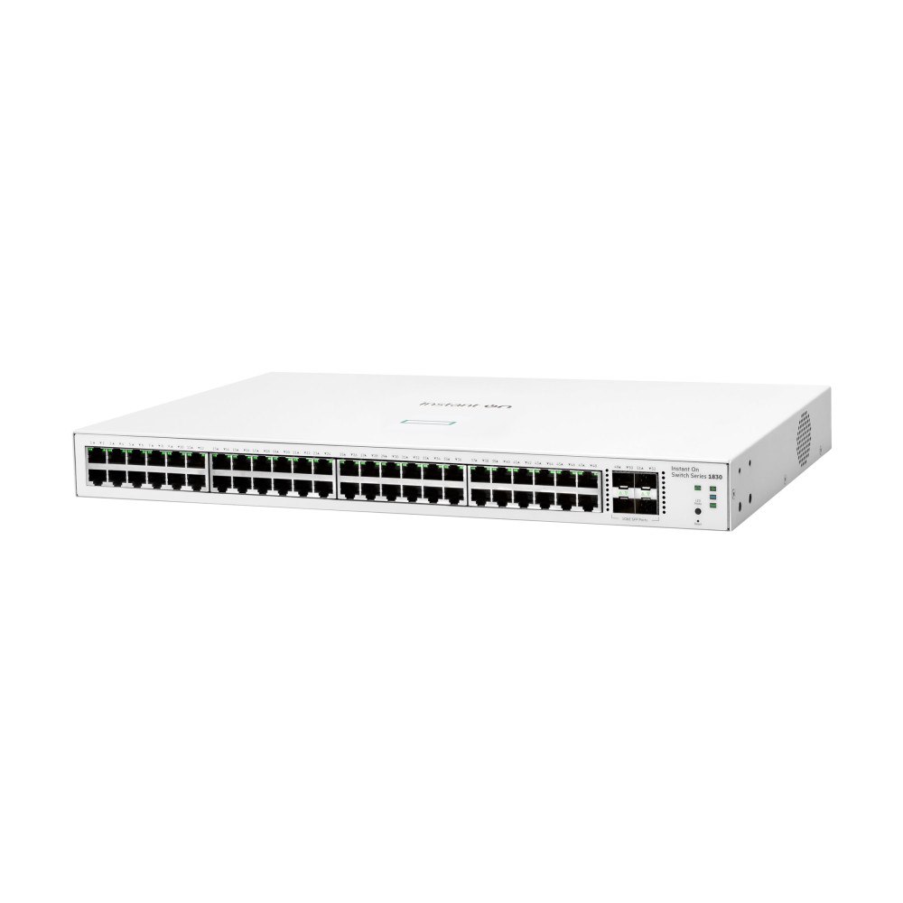 Hewlett Packard Enterprise HPE Networking Instant On 1830 48G 4SFP Switch - switch - 48 portar - smart - rackmonterbar