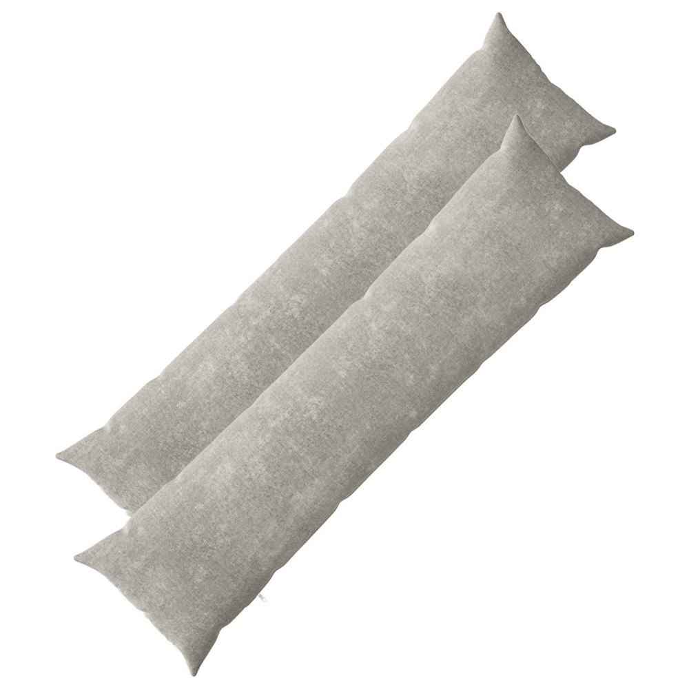 vidaXL Kuddöverdrag 2 st HEERLEN Ljusgrå 40 x 145 cm Chenilletyg