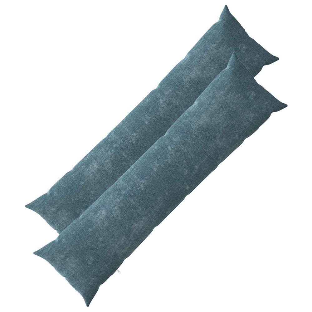 vidaXL Kuddöverdrag 2 st HEERLEN Blå 40 x 145 cm Chenilletyg