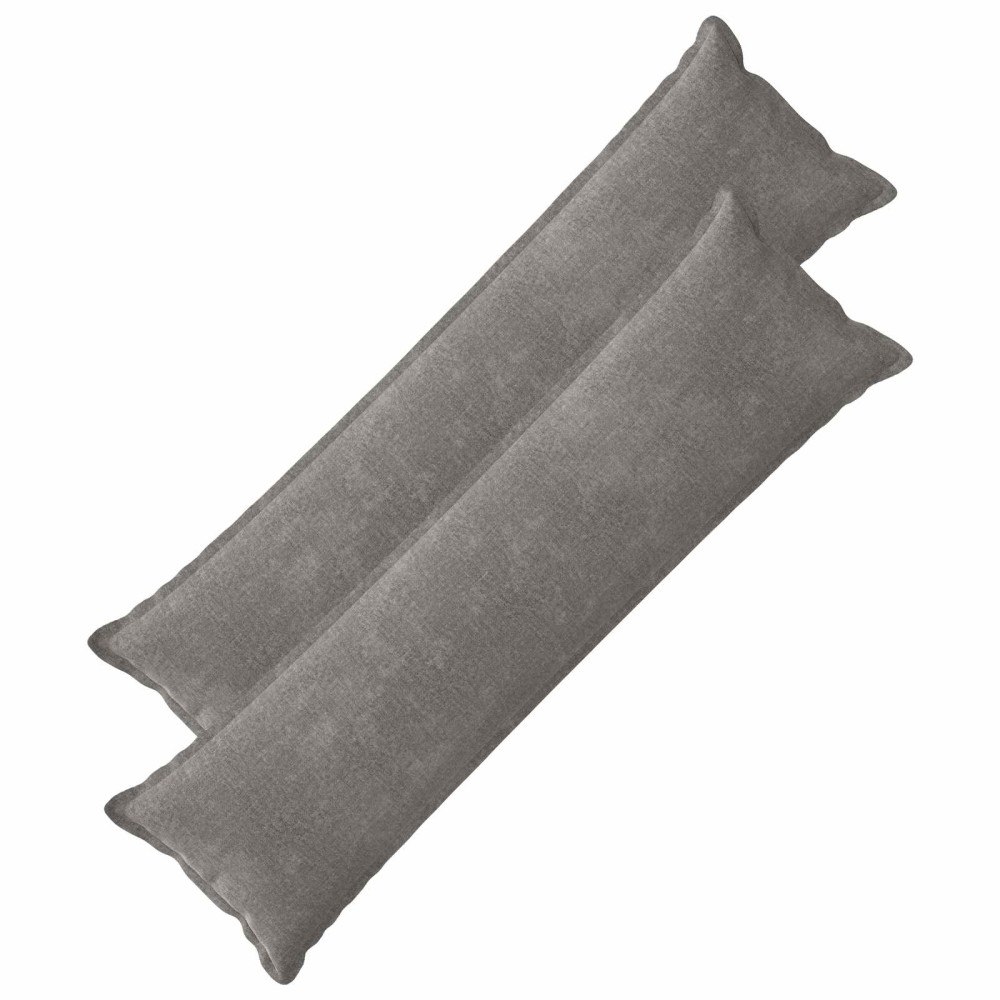 vidaXL Kuddöverdrag 2 st HOUTEN Mörkgrå 40 x 145 cm Chenilletyg