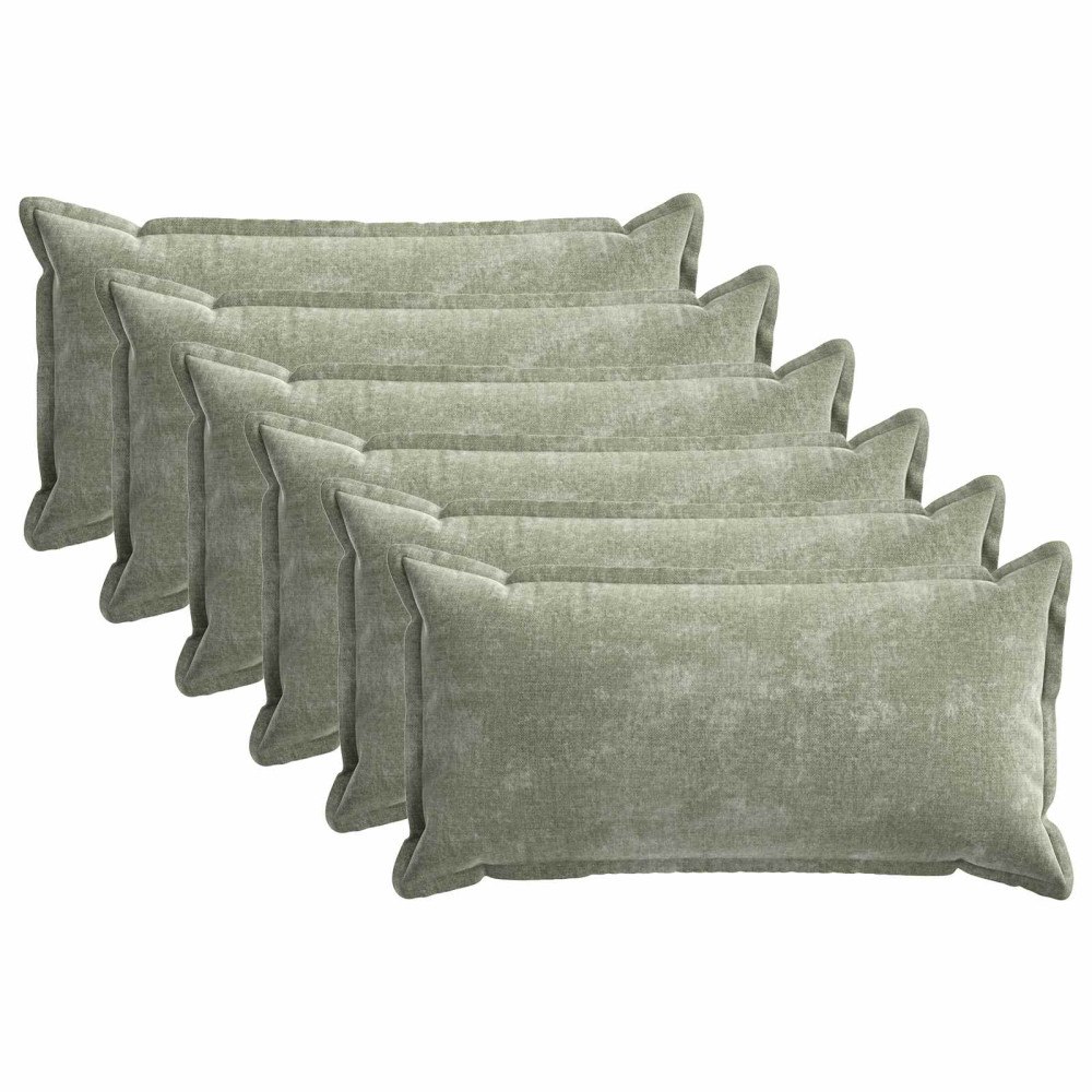 vidaXL Kuddöverdrag 6 st HOUTEN Grön 40 x 80 cm Chenilletyg