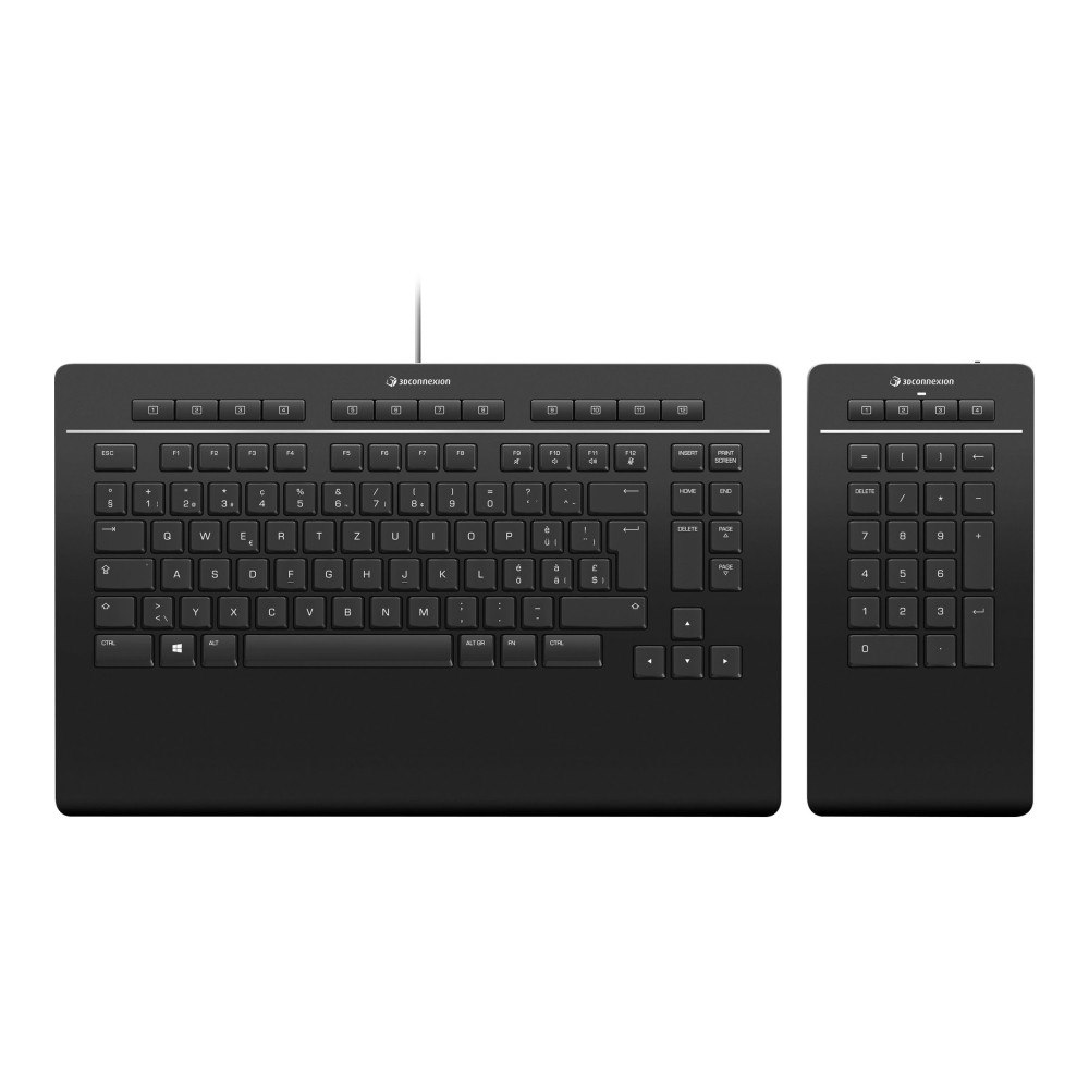 3Dconnexion 3Dconnexion Keyboard Pro with Numpad - tangentbord och numerisk knappsats - QWERTZ - schweizisk Inmatningsenhet