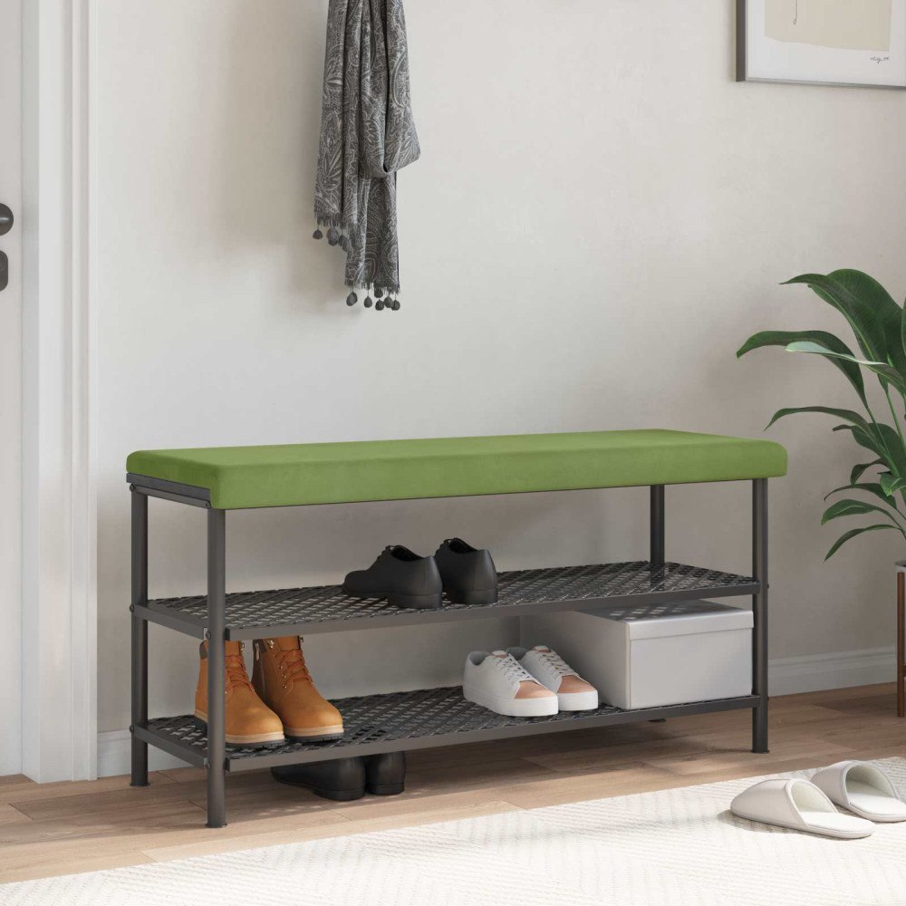 vidaXL Bänk kudde Sammet Ljusgrön Djup 35 cm