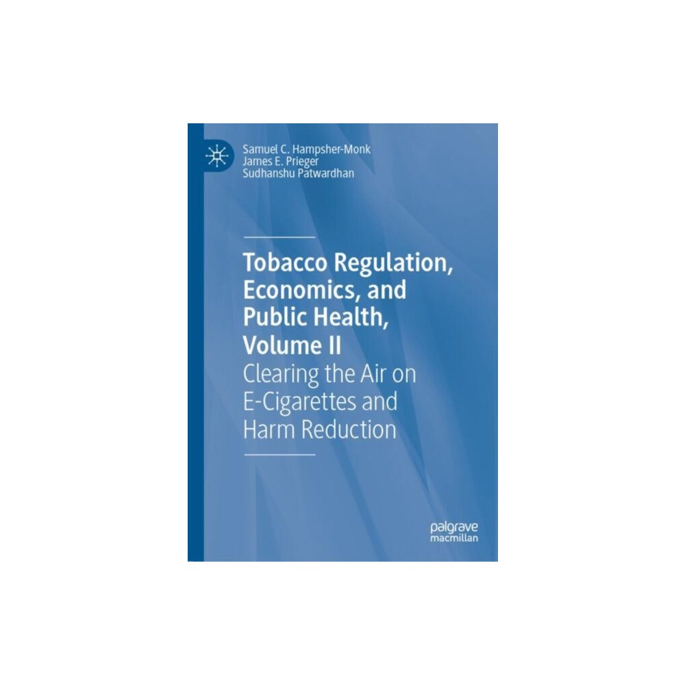 Springer International Publishing AG Tobacco Regulation, Economics, and Public Health, Volume II (inbunden, eng)
