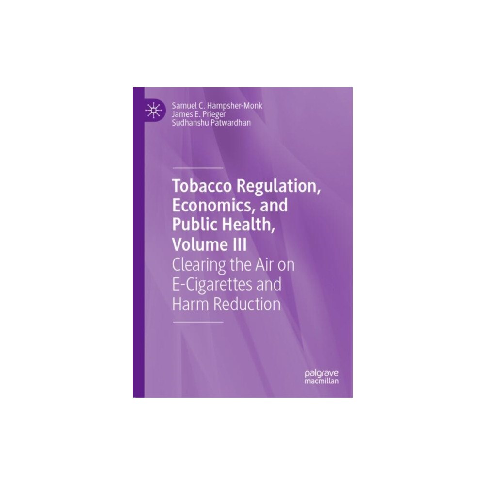 Springer International Publishing AG Tobacco Regulation, Economics, and Public Health, Volume III (inbunden, eng)