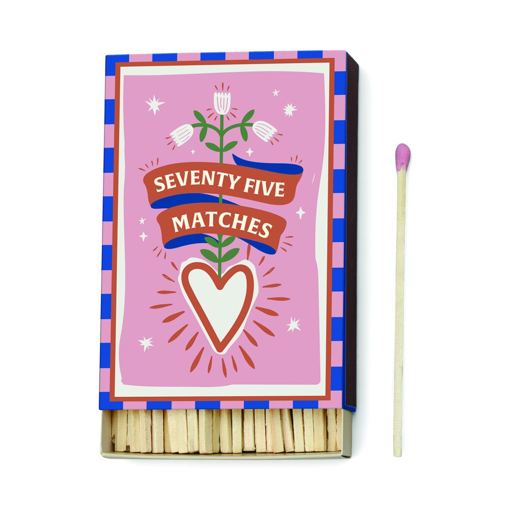 Designworks Collective Tändstickor Adopo Hearts, Rosa