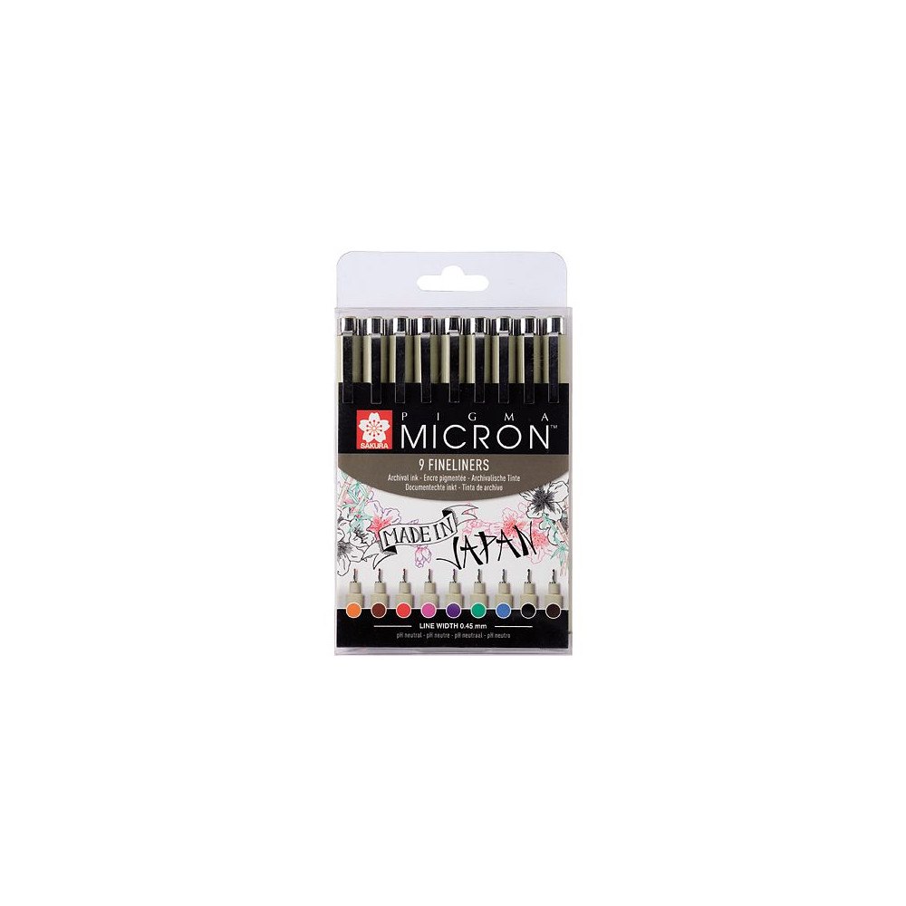 Sakura Sakura Pigma Micron 05 finelinerset 9-pack/ Pigma Micron 05 Wallet 9 /