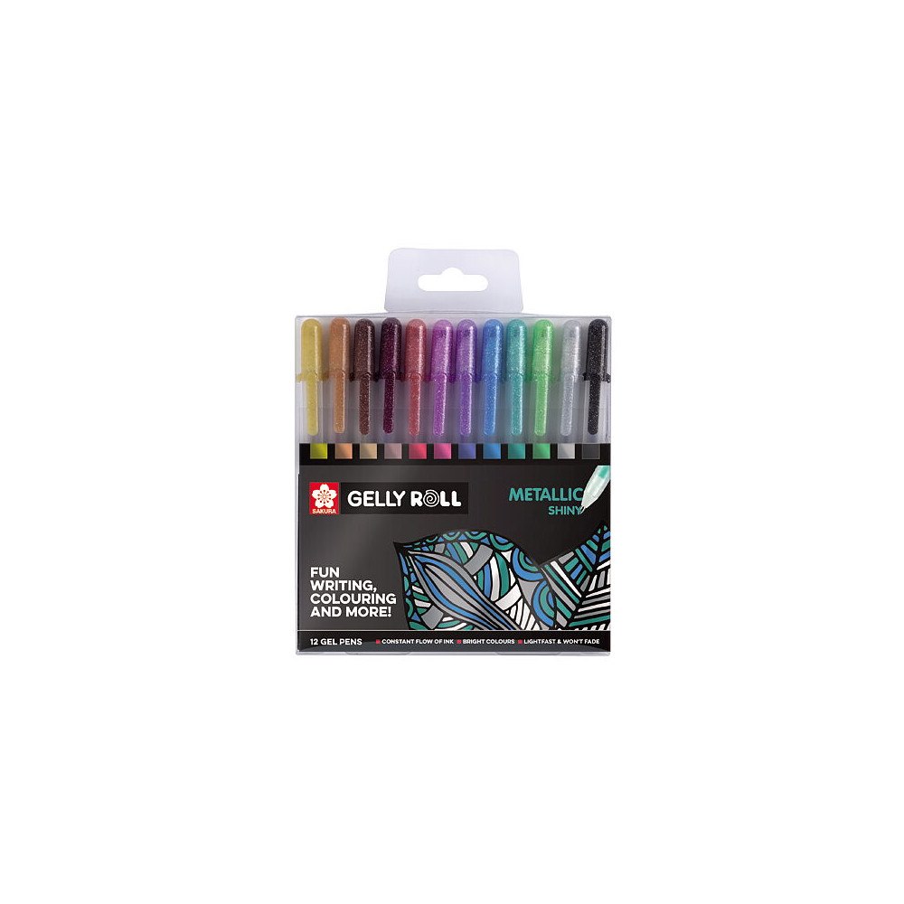Sakura Sakura Metallic gelpennor 12-pack / Metallic Set 12 Gel Pens
