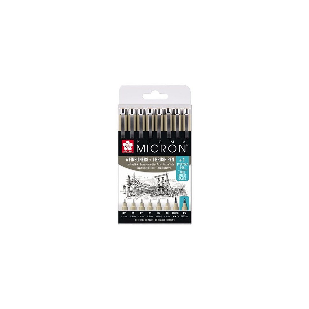 Sakura Sakura  Pigma Micron finelinerset 7 + 1 PN / Pigma Micron Wallet 7 + 1 PN