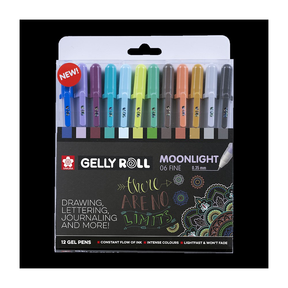 Sakura Sakura Gelly Roll Moonlight 06 Cosmos pennset 12-pack /Unique collection of 12 Gelly Rolls Moonlight 06 Cosmos